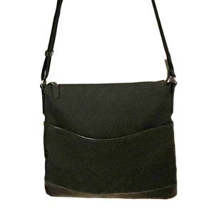 GUCCI monogram black canvas crossbody / shoulder purse unisex